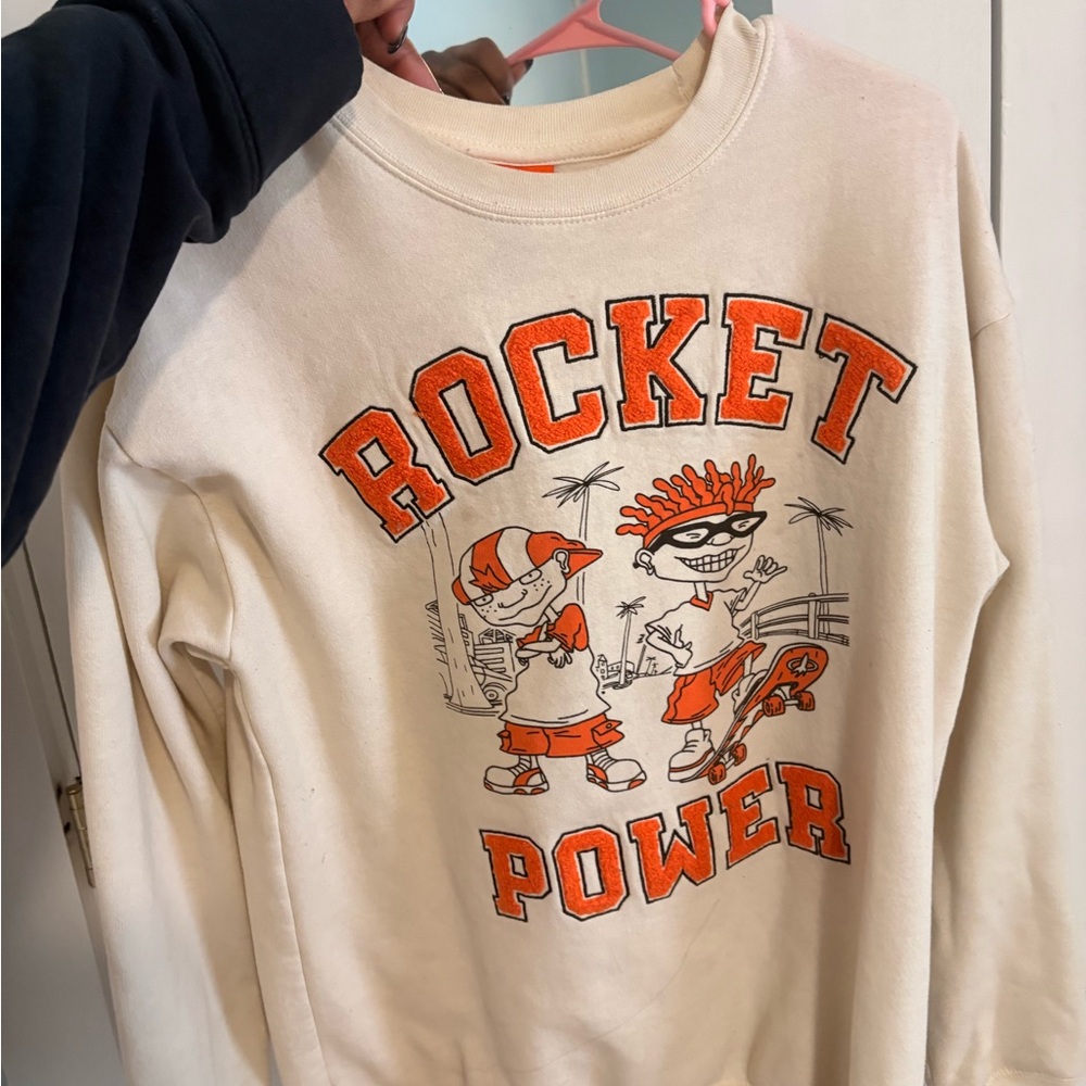 Nickelodeon Rocket Power Cream and Orange Long Sleeve Tee